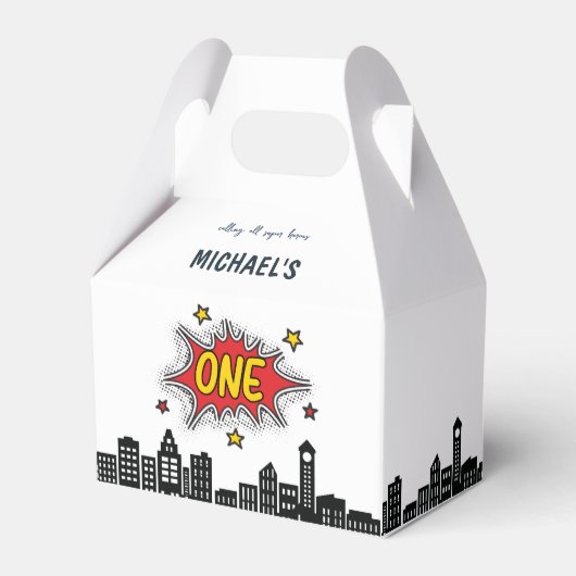 Superhero Gable Favor Box Geschenkschachtel (Vorderseite)