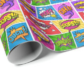 Superhero Gamer Comic Buchdesign Packpapier (Rolleneckpunkt)