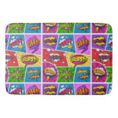 Superhero Gamer Comic Design Badematte (Vorderseite)