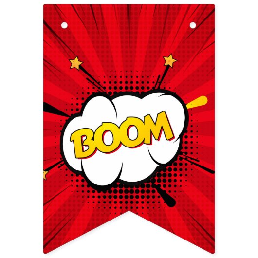 Superhero/Gamer-Party-Banner Wimpelkette (Zweite Fahne)