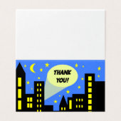 Superhero Geburtstag Dankeschön-Karte (Außenseite Aufgefaltet)