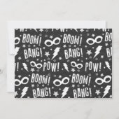 Superhero-Geburtstags-Einladungsuperhero-Party Einladung (Rückseite)