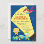 Superhero-Geburtstags-Party Einladung (Vorderseite)