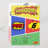 Superhero Geburtstagseinladungen Party Einladung (Vorne/Hinten)