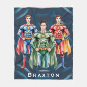 Superhero Geburtstagsparty für Jungs Geschenk Fleecedecke (Vorderseite)