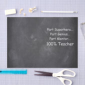 Superhero Genius Mentor Teacher Chalkboard Design Seidenpapier (Handwerk)