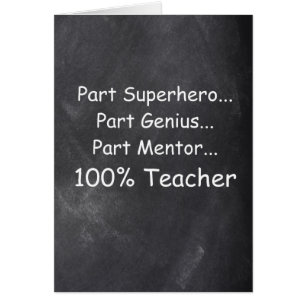 Superhero Genius Mentor Teacher Chalkboard Geschen