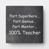 Superhero Genius Mentor Teacher Geschenk Idee Fotoplatte (Vorderseite)