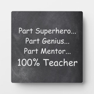 Superhero Genius Mentor Teacher Geschenk Idee Fotoplatte