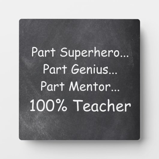 Superhero Genius Mentor Teacher Geschenk Idee Fotoplatte (Vorderseite)