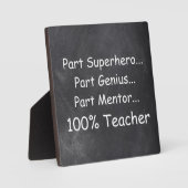 Superhero Genius Mentor Teacher Geschenk Idee Fotoplatte (Vorderseite)