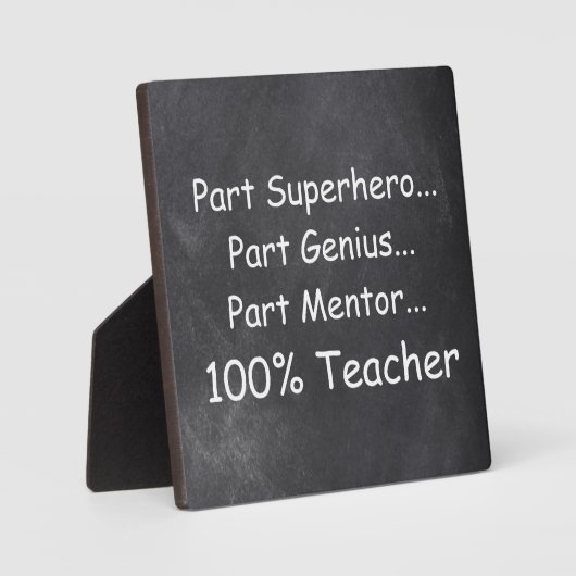 Superhero Genius Mentor Teacher Geschenk Idee Fotoplatte (Vorderseite)