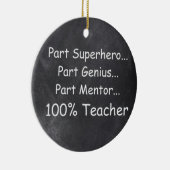 Superhero Genius Mentor Teacher Geschenk Idee Keramik Ornament (Rechts)