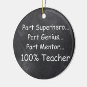 Superhero Genius Mentor Teacher Geschenk Idee Keramik Ornament (Links)