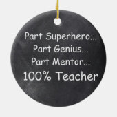 Superhero Genius Mentor Teacher Geschenk Idee Keramik Ornament (Hinten)