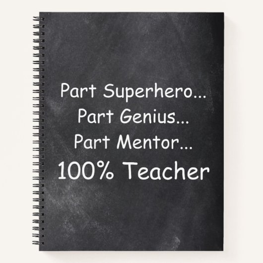 Superhero Genius Mentor Teacher Geschenk Idee Notizblock (Vorderseite)