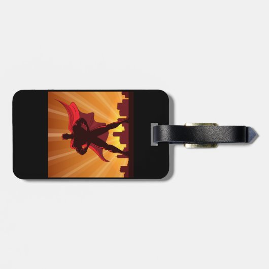 Superhero Gepäckanhänger (Rückseite horizontal)