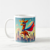 Superhero Giraffe individuell anpassbar Kaffeetasse (Links)