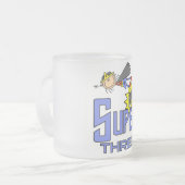 Superhero Girl 3. Geburtstag - Hemden und Geschenk Mattglastasse (Vorderseite Links)