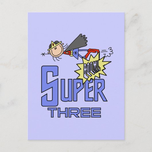 Superhero Girl 3. Geburtstag - Hemden und Geschenk Postkarte (Vorderseite)