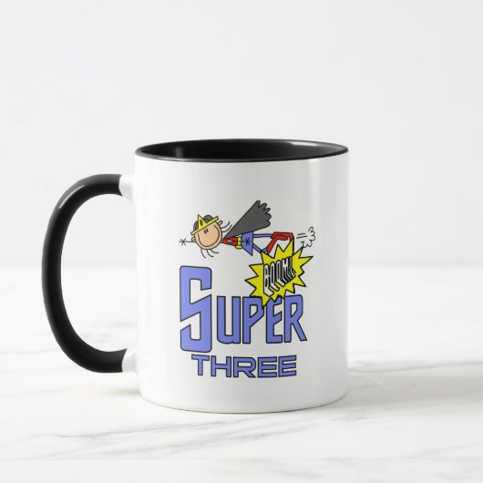 Superhero Girl 3. Geburtstag - Hemden und Geschenk Tasse (Links)