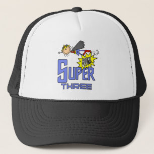 Superhero Girl 3. Geburtstag - Hemden und Geschenk Truckerkappe