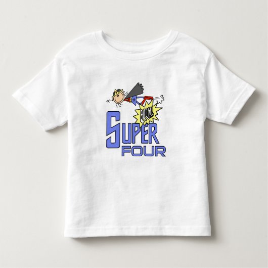 Superhero Girl 4. Geburtstag Shirts und Geschenke (Vorderseite)