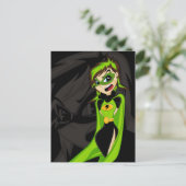 Superhero Girl Postcard Postkarte (Stehend Vorderseite)