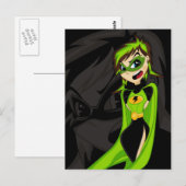 Superhero Girl Postcard Postkarte (Vorne/Hinten)