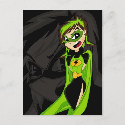 Superhero Girl Postcard Postkarte (Vorderseite)