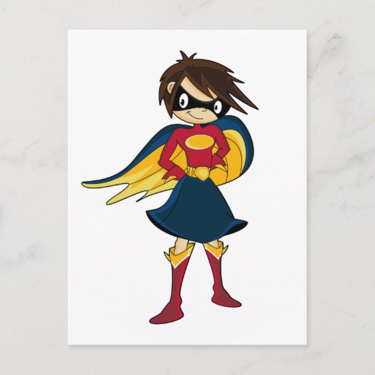 Superhero Girl Postkarte (Vorderseite)