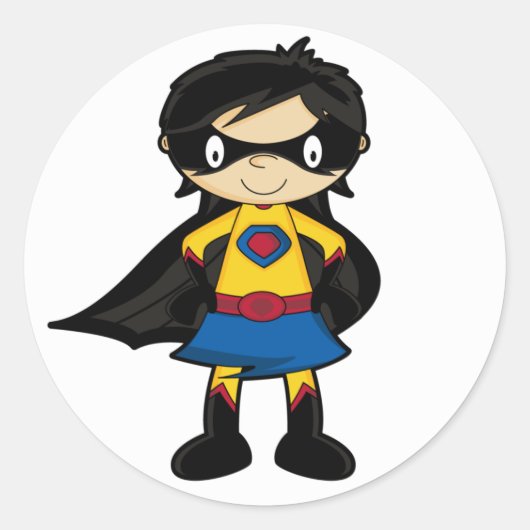 Superhero Girl Sticker (Vorderseite)