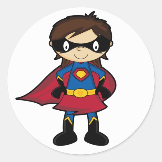 Superhero Girl Sticker (Vorderseite)
