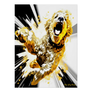 Superhero Goldendoodle Dog 01 - Ignacio Richter Poster