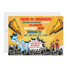 Superhero Halloween Cartoon Comic Einladung