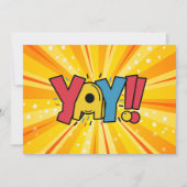 Superhero Halloween Cartoon Comic Einladung (Rückseite)