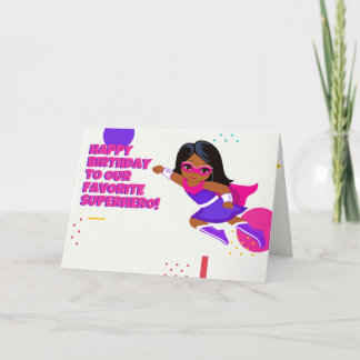 Superhero Happy Birthday, 5"x7", Faltkarte Dankeskarte