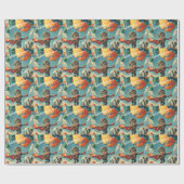 Superhero Happy Birthday Design für Kinder Geschenkpapier (Flach)