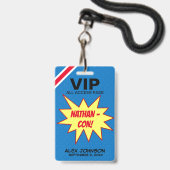 Superhero-Held-Betrug VIP-Durchlauf-Gastgeschenk Ausweis (Vorderseite mit Lanyard)