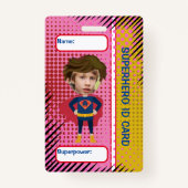 Superhero Id Card Kinder super Helden Spaß Identit Ausweis (Vorderseite)