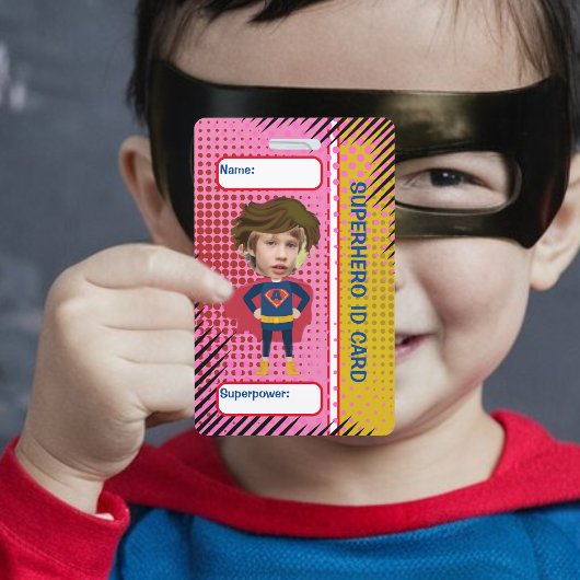 Superhero Id Card Kinder super Helden Spaß Identit Ausweis