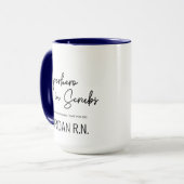 Superhero in Scrubs Personalisiert Danke, Nurse Tasse (Vorderseite Links)