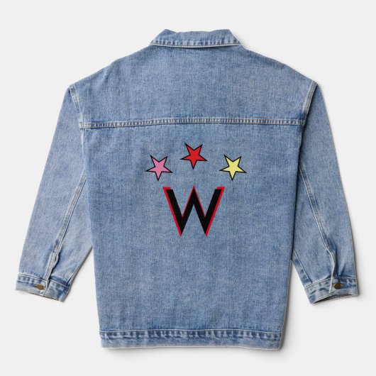Superhero Initial Star personalize Jeansjacke (Rückseite)