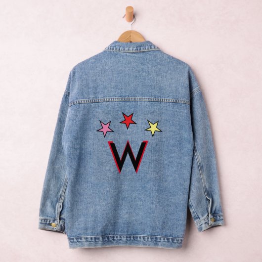 Superhero Initial Star personalize Jeansjacke (Hangar)