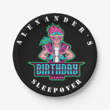 Superhero Junge Grün und rosa Maske Avatar Birthda