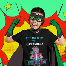 Superhero Junge Pink & Green Game Avatar und Maske