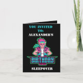 Superhero Junge Pink & Green Game Avatar und Maske Einladung (Vorderseite)