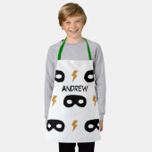 SUPERHERO Jungs NAME Comic Backen Schürze (Getragen)