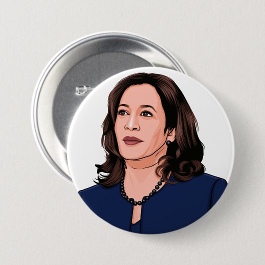 SUPERHERO KAMALA HARRIS BUTTON (Vorne & Hinten)
