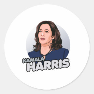 SUPERHERO KAMALA HARRIS RUNDER AUFKLEBER